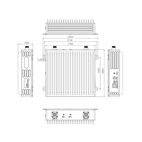 Ground-side 100km PTP wireless in time data transfer equipment IT720GS