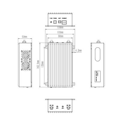 Air-side 100km wireless video audio data transmission device IT720AS